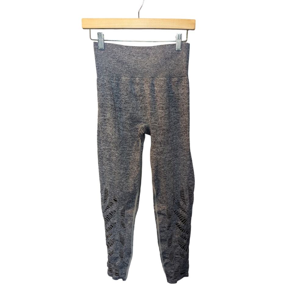 Victoria's Secret Pink Cool Comfy Grey Gray Leggings Mesh Detail Yoga Athletic M